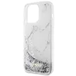 Guess GUHCP14XLCSGSGH iPhone 14 Pro Max 6.7" hátlap, tok Liquid Glitter Marble, fehér