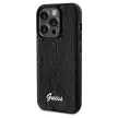 Guess Sequin Script Metal hátlap, tok iPhone 14 Pro Max, fekete