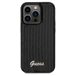 Guess Sequin Script Metal hátlap, tok iPhone 14 Pro Max, fekete