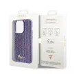 Guess GUHCP14XPSFDGSU iPhone 14 Pro Max 6.7", hátlap, tok, lila Sequin Script Metaltok
