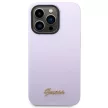 Guess GUHCP14XSLSMU iPhone 14 Pro Max 6.7", lila hátlap, tok Silicone Vintage Gold Logo