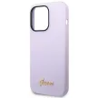 Guess GUHCP14XSLSMU iPhone 14 Pro Max 6.7", lila hátlap, tok Silicone Vintage Gold Logo