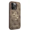 Guess iPhone 15 Pro Big Metal Logo (GUHCP15L4GMGBR) hátlap, tok, barna