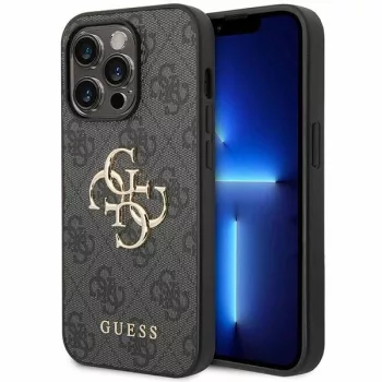   Guess GUHCP15L4GMGGR iPhone 15 Pro 6.1" hátlap, tok 4G Big Metal Logo, szürke