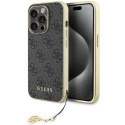   Guess iPhone 15 Pro Charms Collection (GUHCP15LGF4GGR) hátlap, tok, szürke