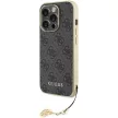 Guess iPhone 15 Pro Charms Collection (GUHCP15LGF4GGR) hátlap, tok, szürke