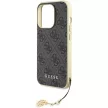 Guess iPhone 15 Pro Charms Collection (GUHCP15LGF4GGR) hátlap, tok, szürke