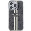 Guess IML 4G Gold Stripe hátlap, tok iPhone 15 Pro, fekete
