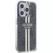 Guess IML 4G Gold Stripe hátlap, tok iPhone 15 Pro, fekete