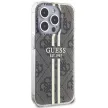 Guess IML 4G Gold Stripe hátlap, tok iPhone 15 Pro, barna