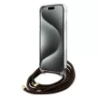 Guess Crossbody Cord 4G Print hátlap, tok iPhone 15 Pro, barna
