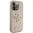 Guess Glitter Script Big 4G hátlap, tok iPhone 15 Pro, arany