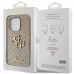 Guess Glitter Script Big 4G hátlap, tok iPhone 15 Pro, arany