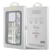 Guess Liquid Glitter Gold Stripes hátlap, tok iPhone 15 Pro, fekete