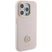 Guess iPhone 15 Pro Silicone Logo Strass 4G (GUHCP15LM4DGPP) hátlap, tok, rózsaszín