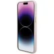 Guess iPhone 15 Pro Silicone Logo Strass 4G (GUHCP15LM4DGPP) hátlap, tok, rózsaszín