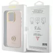 Guess iPhone 15 Pro Silicone Logo Strass 4G (GUHCP15LM4DGPP) hátlap, tok, rózsaszín