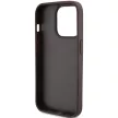 Guess iPhone 15 Pro Leather Triangle Strass (GUHCP15LP4TDPP) hátlap, tok, barna