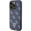 Guess GUHCP15LPG4GPB iPhone 15 Pro 6.1", hátlap, tok, kék 4G Triangle Metal Logo