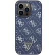 Guess GUHCP15LPG4GPB iPhone 15 Pro 6.1", hátlap, tok, kék 4G Triangle Metal Logo