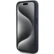 Guess GUHCP15LPG4GPB iPhone 15 Pro 6.1", hátlap, tok, kék 4G Triangle Metal Logo