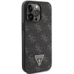 Guess GUHCP15LPG4GPK iPhone 15 Pro 6.1", hátlap, tok, fekete 4G Triangle Metal Logo