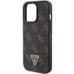 Guess GUHCP15LPG4GPK iPhone 15 Pro 6.1", hátlap, tok, fekete 4G Triangle Metal Logo