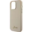 Guess iPhone 15 Pro Glitter Glossy Script (GUHCP15LPGMCSD) hátlap, tok, arany
