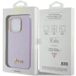 Guess iPhone 15 Pro Glitter Glossy Script (GUHCP15LPGMCSD) hátlap, tok, lila
