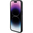 Guess Grip Stand 4G Triangle Strass hátlap, tok iPhone 15 Pro, fekete
