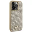 Guess Disco Metal Script hátlap, tok iPhone 15 Pro, arany