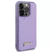 Guess Sequin Script Metal hátlap, tok iPhone 15 Pro, lila