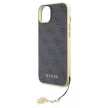 Guess 4G Charms Collection hátlap, tok iPhone 15 Plus, szürke