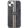 Guess GUHCP15MH4PSEGK IML 4G Gold Stripe iPhone 14 Plus/15 Plus 6.7", hátlap, tok, fekete
