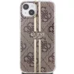 Guess IML 4G Gold Stripe hátlap, tok iPhone 15 Plus/14 Plus, barna