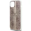 Guess IML 4G Gold Stripe hátlap, tok iPhone 15 Plus/14 Plus, barna