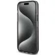 Guess Liquid Glitter Gold Stripes hátlap, tok iPhone 15 Plus/14 Plus, fekete