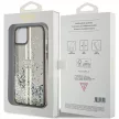 Guess Liquid Glitter Gold Stripes hátlap, tok iPhone 15 Plus/14 Plus, fekete