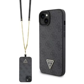   Guess GUHCP15MP4TDSCPK iPhone 15 Plus 6.7" hátlap, tok Crossbody 4G Metal Logo, fekete