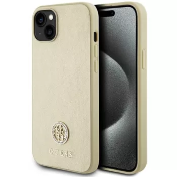   Guess GUHCP15MPS4DGPD iPhone 15 Plus 6.7" hátlap, tok Strass Metal Logo, arany