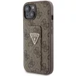 Guess GUHCP15SPGS4TDW Grip Stand 4G Triangle Strass iPhone 15 6.1", barna