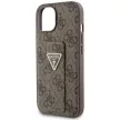 Guess GUHCP15SPGS4TDW Grip Stand 4G Triangle Strass iPhone 15 6.1", barna