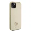 Guess iPhone 15 PU 4G Strass Metal Logo (GUHCP15SPS4DGPD) hátlap, tok, arany