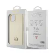 Guess iPhone 15 PU 4G Strass Metal Logo (GUHCP15SPS4DGPD) hátlap, tok, arany