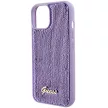 Guess Sequin Script Metal hátlap, tok iPhone 15, lila