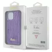Guess Sequin Script Metal hátlap, tok iPhone 15, lila