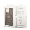 Guess iPhone 15 Pro Max Big Metal Logo (GUHCP15X4GMGBR) hátlap, tok, barna