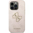 Guess GUHCP15X4GMGPI iPhone 15 Pro Max 6.7" hátlap, tok 4G Big Metal Logo, rózsaszín