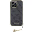 Guess 4G Charms Collection hátlap, tok iPhone 15 Pro Max, szürke