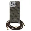 Guess Crossbody Cord 4G Print hátlap, tok iPhone 15 Pro Max, barna